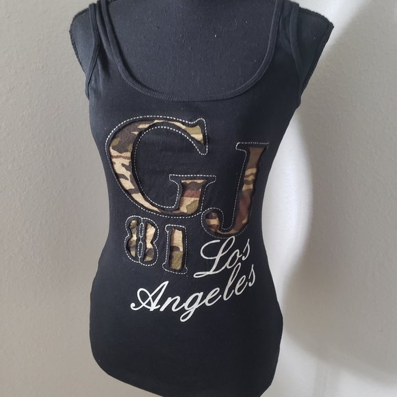 Guess Tops - Ladies Guess Jeans '81 Los Angeles Camo Tank